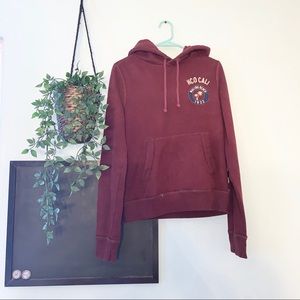 Maroon Hollister hoodie M